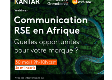 SAVE THE DATE : KANTAR organise un webinar sur la Communication RSE en Afrique le 30 mai 2023 