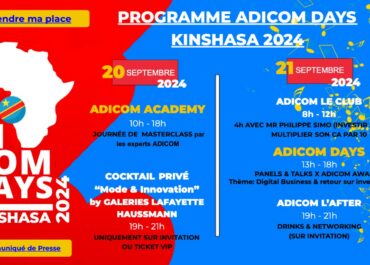 ADICOMDAYS  KINSHASA 2024 : demandez le programme