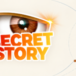 Œil et logo officiels de Secret Story Afrique dans une composition évoquant les connexions numériques.