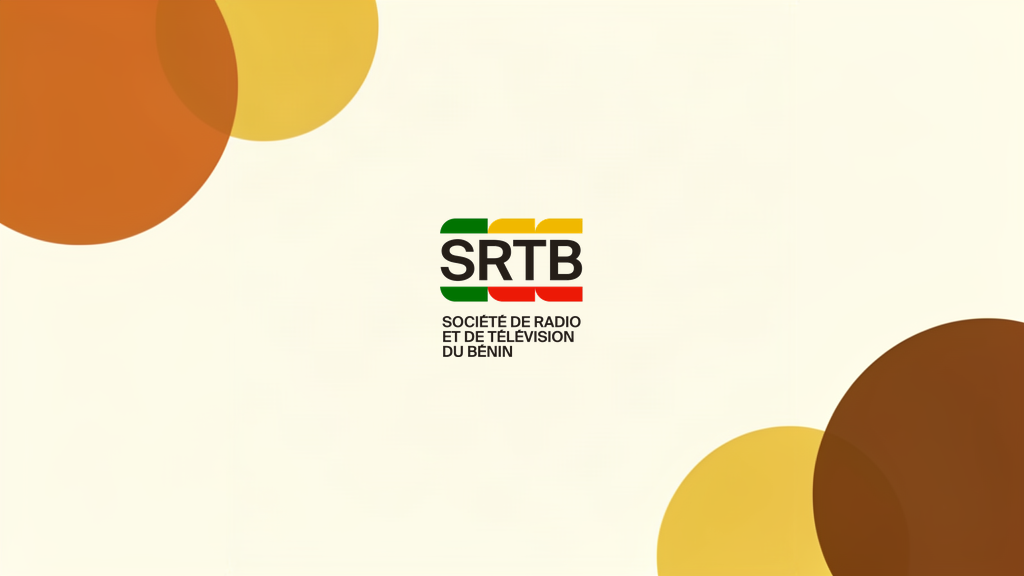 Illustration éditoriale aux couleurs de la SRTB, avec le logo officiel de la société