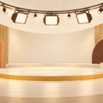 Plateau de production et éclairages ; studio imaginé, ne représentant pas les locaux réels de MANCALA.