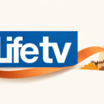 Logo officiel Life TV et courbes évoquant la circulation des programmes.