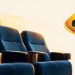 Logo Marodi et fauteuils de cinéma dans une composition sur fond ivoire.