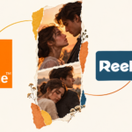 Logos officiels Orange et ReelShort dans une composition évoquant les séries verticales.